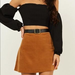 Showpo. crop top *in dark nude*